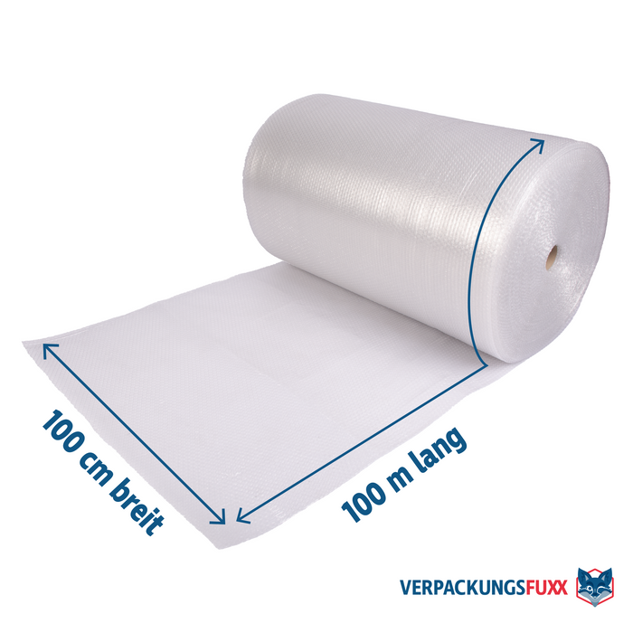 Luftpolsterfolie 100 cm x 100 m, 2-schichtig, 60µ