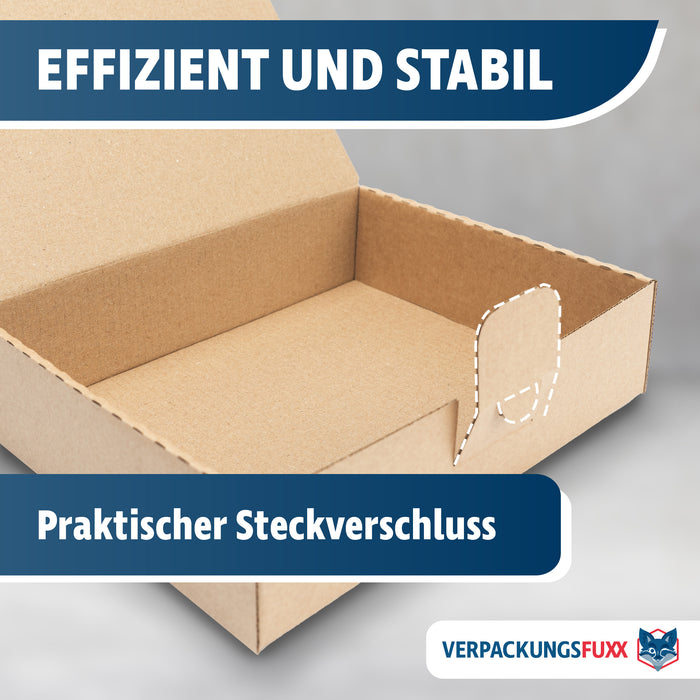 Maxibriefkarton MIDI 200 x 150 x 50 mm braun von VERPACKUNGSFUXX