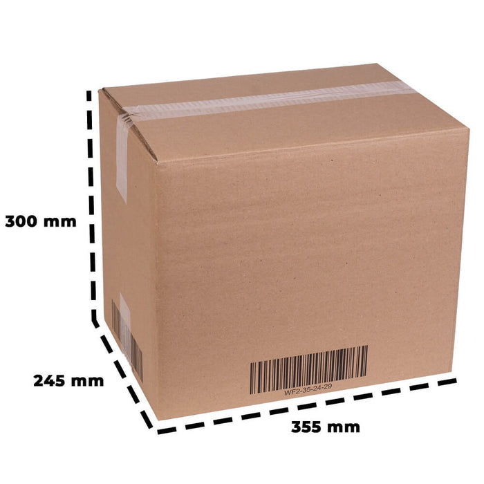 Karton von smiley pack 350 x 240 x 290 mm (zweiwellig) mit Höhenriller bei 180/220 mm