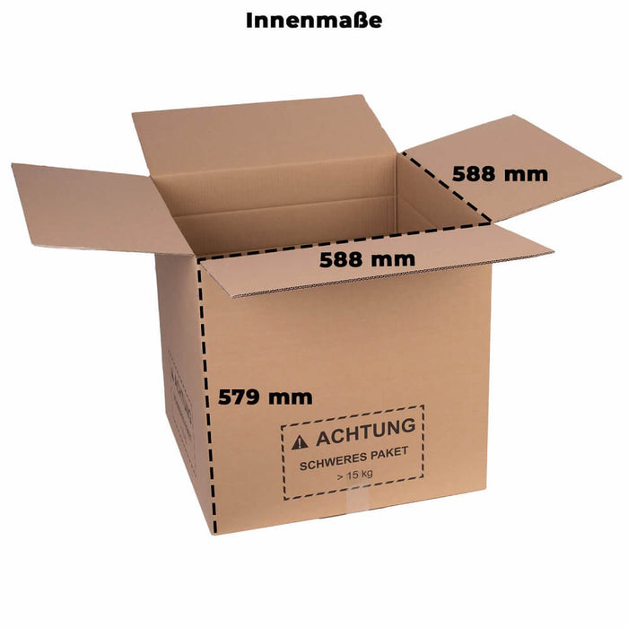 Karton von smiley pack 600 x 600 x 600 mm (zweiwellig) mit Höhenriller bei 300/400/500 mm