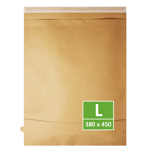Versandtasche 380x450 cm von Send Bag aus braunem Recyclingpapier