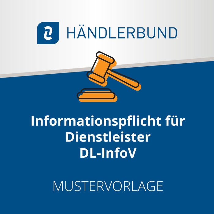 Informationspflicht für Dienstleister, DL-InfoV (Hinweisblatt)